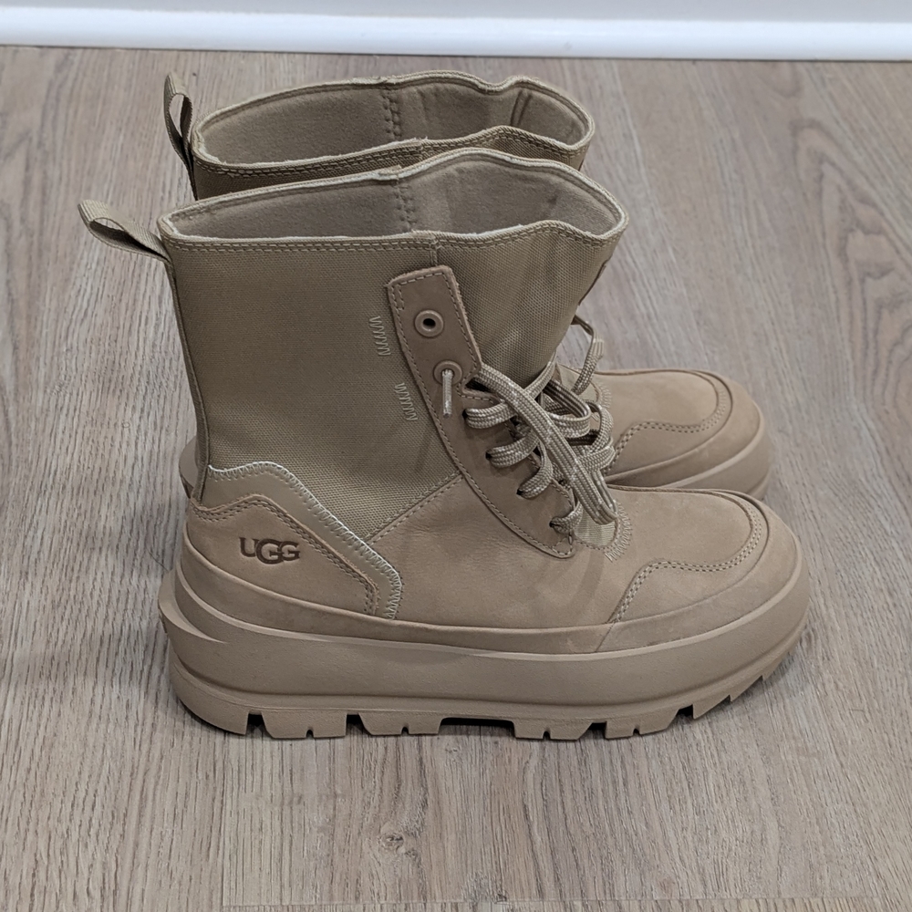 UGG Tan Lace-Up Boots